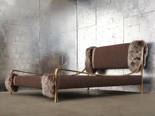 The Giac Wild Things Bed combines fine lines and rich textures for a striking effect.