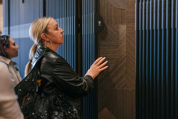 Designers perused wallcoverings on Arte’s unique wing system